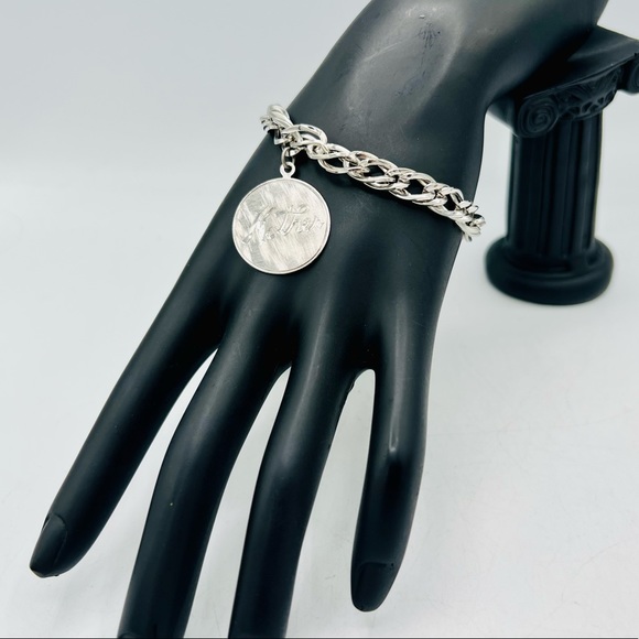 Vintage Jewelry - Vintage silver overlay MOTHER /NANNA charm bracelet